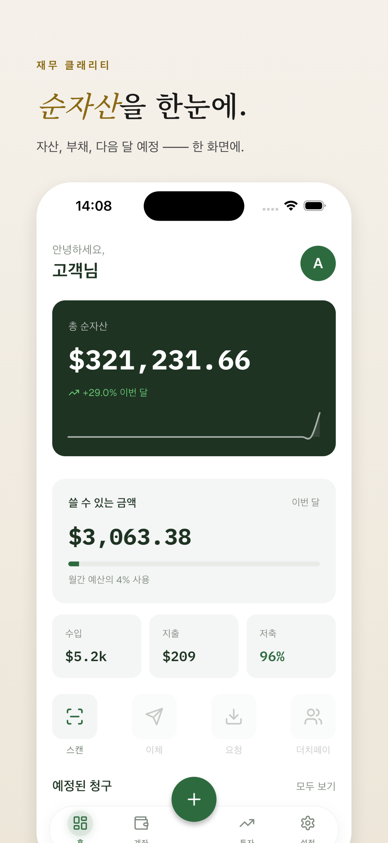 MoneyWise Dashboard screenshot