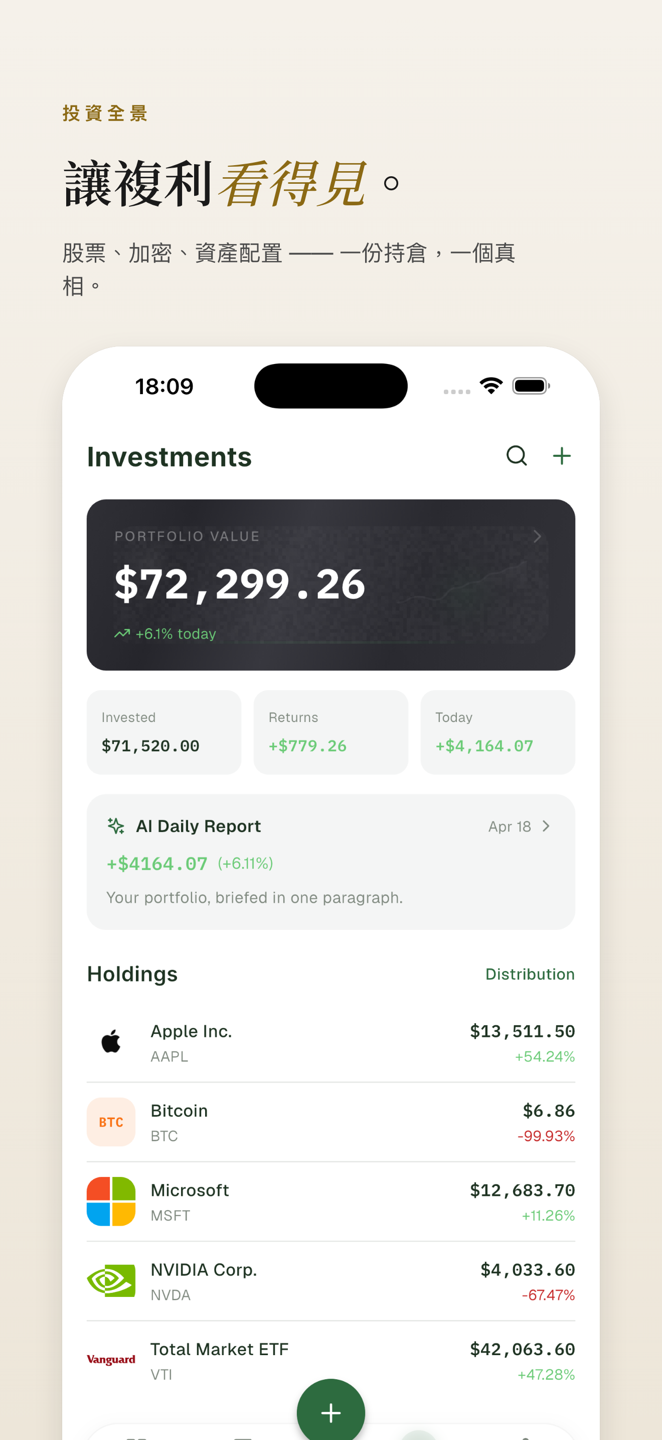 投資——持倉概覽與資產分布