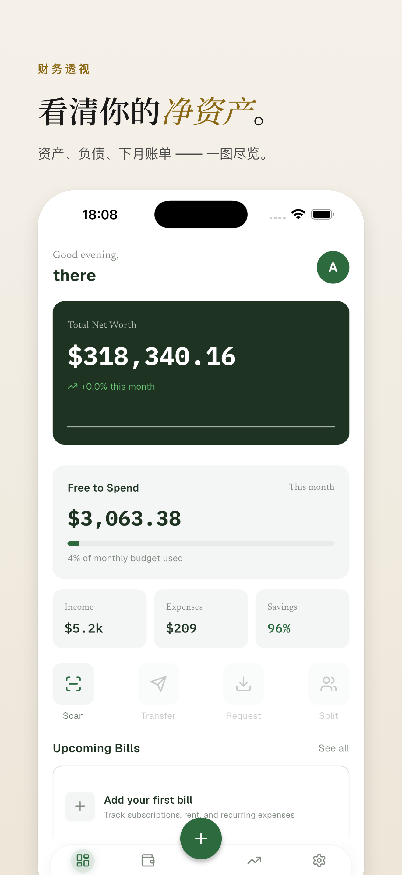 MoneyWise Dashboard screenshot